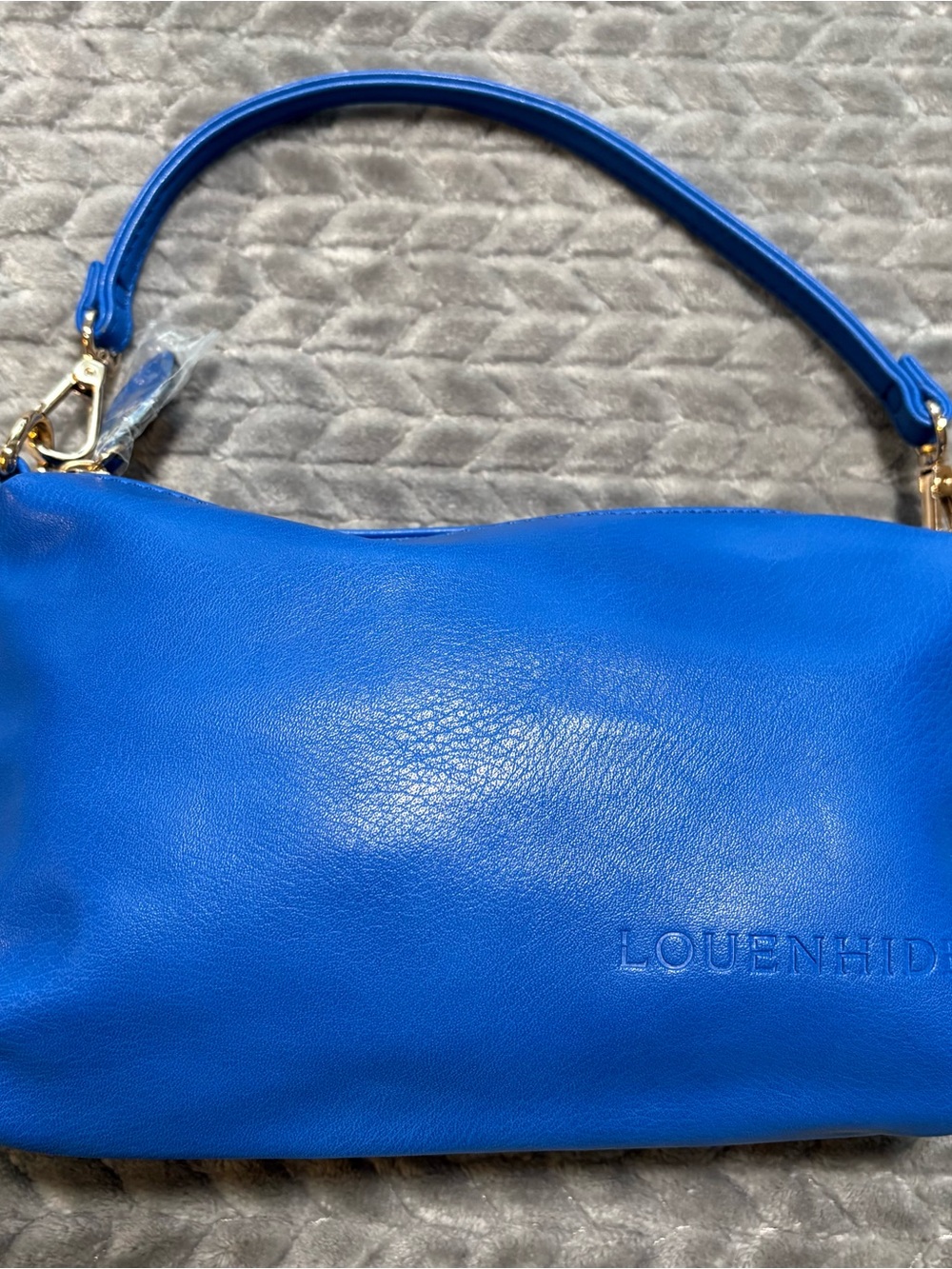 New LOUENHIDE Cobalt Blue Leather Small Shoulder Bag